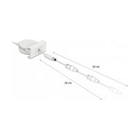 Delock Easy 45 Modul Power Ausrollkabel DC 5,5 x 2,1 mm Buchse / Stecker weiß