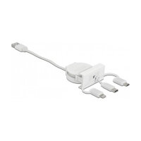 Delock Easy 45 Modul USB 2.0 3 in 1 Aufrollkabel USB...