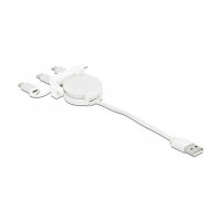 Delock Easy 45 Modul USB 2.0 3 in 1 Aufrollkabel USB...