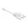 Delock Easy 45 Modul USB 2.0 3 in 1 Aufrollkabel USB Typ-A zu USB-C™, Micro USB und Lightning weiß