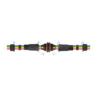 Delock Kabelverbinder für Außenbereich 5 Pin, IP68 wasserdicht, schraubbar, Kabeldurchmesser 4,5 - 7,5 mm schwarz