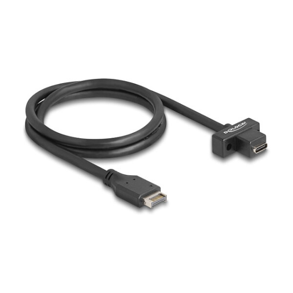 Delock USB 10 Gbps Kabel Typ-E Key A 20 Pin Stecker zu USB Type-C™ Buchse zum Einbau 70 cm