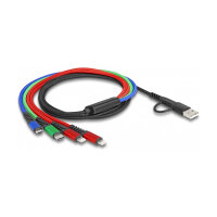 Delock USB Ladekabel 4 in 1 USB Typ-A + USB-C™ zu 2...
