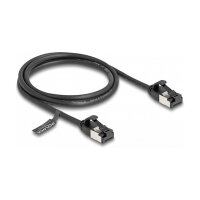 Delock RJ45 Kabel Stecker zu Stecker Cat.8.1 flexibel 1 m schwarz