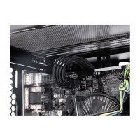 Delock PSU Verlängerungskabel Set 30 cm 6-teilig Sleeved mit Kabelkämmen (1 x 24 Pin ATX, 2 x 4 + 4 Pin EPS, 3 x 6 + 2 Pin PCIe) schwarz