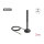 Delock WiFi 6 Antenne RP-SMA Stecker 3 dBi omnidirektional mit Anschlusskabel RG-174 3 m mit Kippgelenk mit magnetischem Standfuß schwarz
