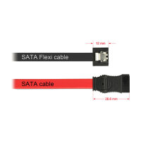 Delock SATA 6 Gb/s Kabel 20 cm schwarz FLEXI