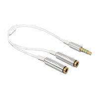 Delock Kabel Audio Splitter Klinkenstecker 3,5 mm 4 Pin...