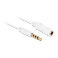 Delock Verlängerungskabel Audio Klinke 3,5 mm Stecker / Buchse 4 Pin 0,5 m
