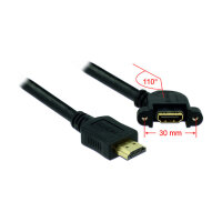 Delock Kabel HDMI-A Stecker > HDMI-A Buchse zum Einbau...