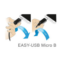 Delock Kabel EASY-USB 2.0 Typ-A Stecker > EASY-USB 2.0 Typ Micro-B Stecker 0,5 m weiß