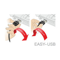 Delock Kabel EASY-USB 2.0 Typ-A Stecker > EASY-USB 2.0 Typ Micro-B Stecker 0,5 m weiß