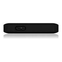ICY BOX IB-233U3-B Externes USB-A 3.0 Gehäuse für 2,5" SATA HDD/SSD mit Silikon-Schutzhülle