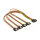 Delock Kabel SATA 15 Pin Strom Stecker mit Einrastfunktion > SATA 15 Pin Strom Buchse 4 x gerade 50 cm
