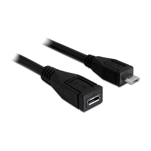 Delock Verlängerungskabel USB 2.0 Typ Micro-B Stecker > USB 2.0 Typ Micro-B Buchse 1 m