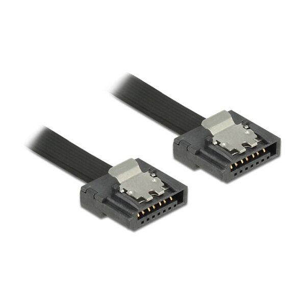 Delock SATA 6 Gb/s Kabel 10 cm schwarz FLEXI