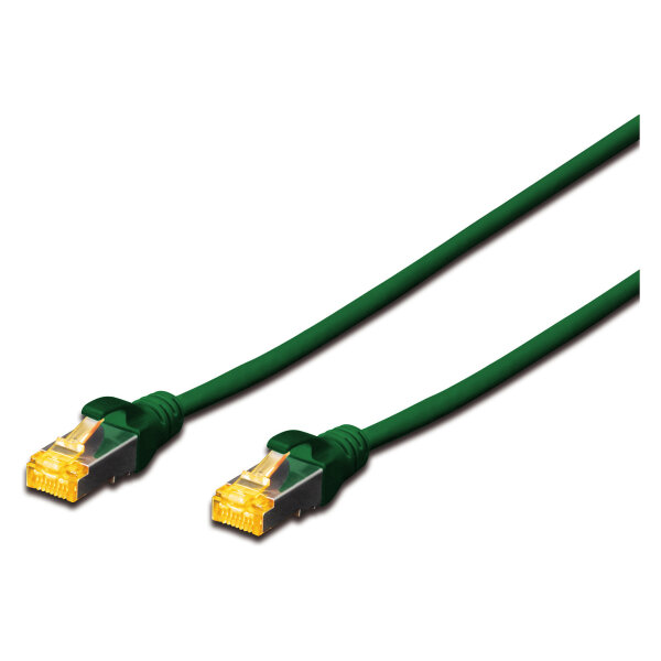 DIGITUS CAT 6A S/FTP Patchkabel, 0,25m, grün