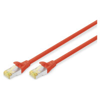 DIGITUS CAT 6A S/FTP Patchkabel, 0,25m, rot