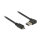 Delock Kabel EASY-USB 2.0 Typ-A Stecker gewinkelt links / rechts > EASY-USB 2.0 Typ Micro-B Stecker schwarz 0,5 m