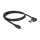 Delock Kabel EASY-USB 2.0 Typ-A Stecker gewinkelt links / rechts > EASY-USB 2.0 Typ Micro-B Stecker schwarz 1 m