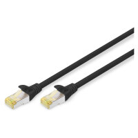 DIGITUS Patchkabel Cat6a S/FTP 2xRJ45 5.0m schw Hebelschutz