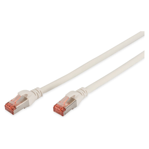 DIGITUS Patchkabel Cat6 S/FTP 2xRJ45 1.0m weiß Hebelschutz