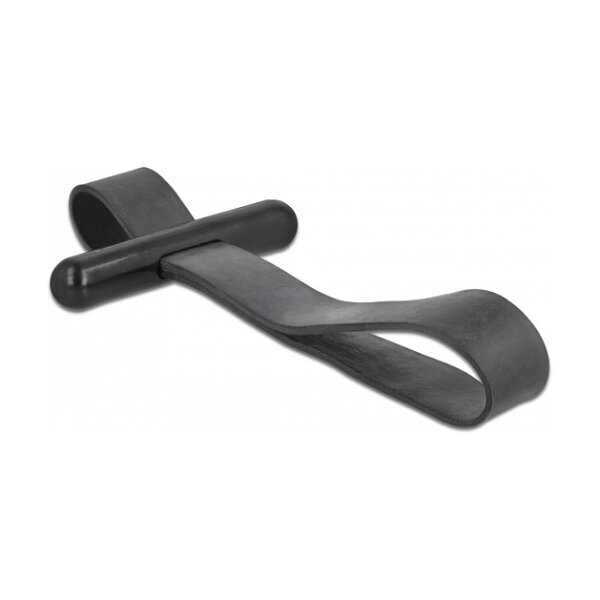Delock Kabelbinder mit Gummischlaufe schwarz