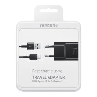 Samsung Schnellladegerät 15W Netzteil inkl.Datenkabel Typ-C 1,5m Black (Bulk)