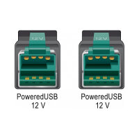 Delock PoweredUSB Kabel Stecker 12 V > PoweredUSB Stecker 12 V 3 m für POS Drucker und Terminals