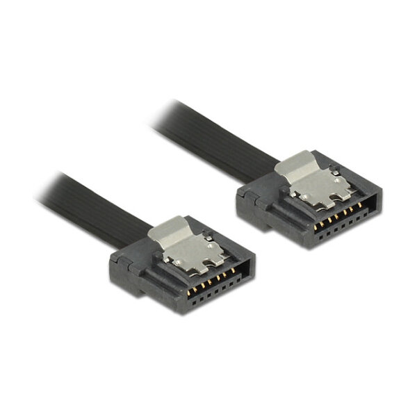 Delock SATA 6 Gb/s Kabel 100 cm schwarz FLEXI