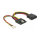 Delock Stromkabel SATA 15 Pin Buchse > Molex 4 Pin Stecker + 4 Pin Strombuchse