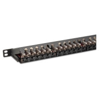 DIGITUS Patchpanel 0,5HE 24-Port Cat6a geschirmt schwarz