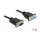 Delock RS-232 Kabel Seriell D-Sub9 Stecker zu Buchse Nullmodem mit schmalem Steckergehäuse 3 m