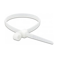 Delock Kabelbinder mit Befestigungsöse L 300 x B 4,8 mm weiß 10 Stück