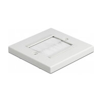 Delock Kabelmanagement Abdeckblende 86 x 86 mm mit weißen Bürstenstreifen