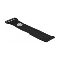 Delock Klett-Kabelbinder mit Schlaufe und Befestigungsöse L 280 x B 38 mm schwarz 3 Stück