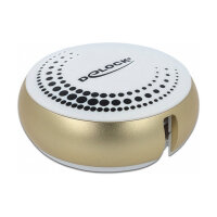 Delock USB 2 in 1 Aufrollkabel Typ-A zu Micro-B und Lightning™ weiß / gold