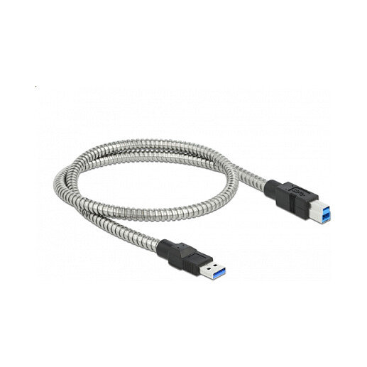 Delock USB 5 Gbps Kabel Typ-A Stecker zu Typ-B Stecker mit Metallmantel 0,5 m