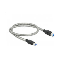 Delock USB 5 Gbps Kabel Typ-A Stecker zu Typ-B Stecker mit Metallmantel 0,5 m