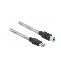 Delock USB 5 Gbps Kabel Typ-A Stecker zu Typ-B Stecker mit Metallmantel 0,5 m