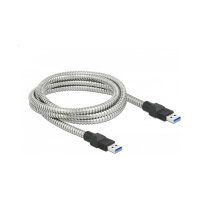 Delock USB 5 Gbps Kabel Typ-A Stecker zu Typ-A Stecker mit Metallmantel 2 m