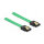 Delock SATA 6 Gb/s Kabel UV Leuchteffekt grün 70 cm