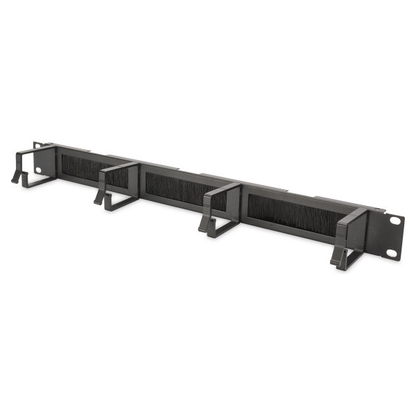 DIGITUS Rangierpanel 1HE 19" 4xBügel mit Bürstenleise schw.