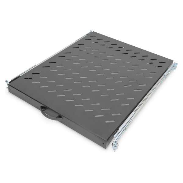 DIGITUS Fachboden 1HE 30x483x570mm bis 25kg schwarz auszieh