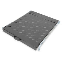 DIGITUS Fachboden 1HE 30x483x570mm bis 25kg schwarz auszieh