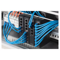 DIGITUS Hutschienenträger 3HE 19" (483mm) + Hutschiene grau