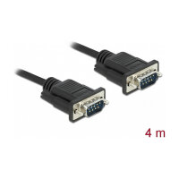Delock RS-232 Kabel Seriell D-Sub9 Stecker zu Stecker mit schmalem Steckergehäuse 4 m