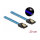 Delock SATA 6 Gb/s Kabel UV Leuchteffekt blau 20 cm