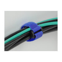 Delock Klett-Kabelbinder mit Schlaufe und Befestigungsöse L 280 x B 38 mm blau 3 Stück