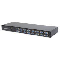 Digitus 19" LCD KVM Konsole, 16-Port VGA, deutsche Tastatur